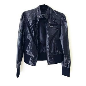 MEMBERS ONLY Black Windbreaker Jacket